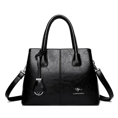 Sac à Main Femme Cuir PU Bordeaux - Grand Tote Bag Épaule Carré avec Bandoulière Crossbody