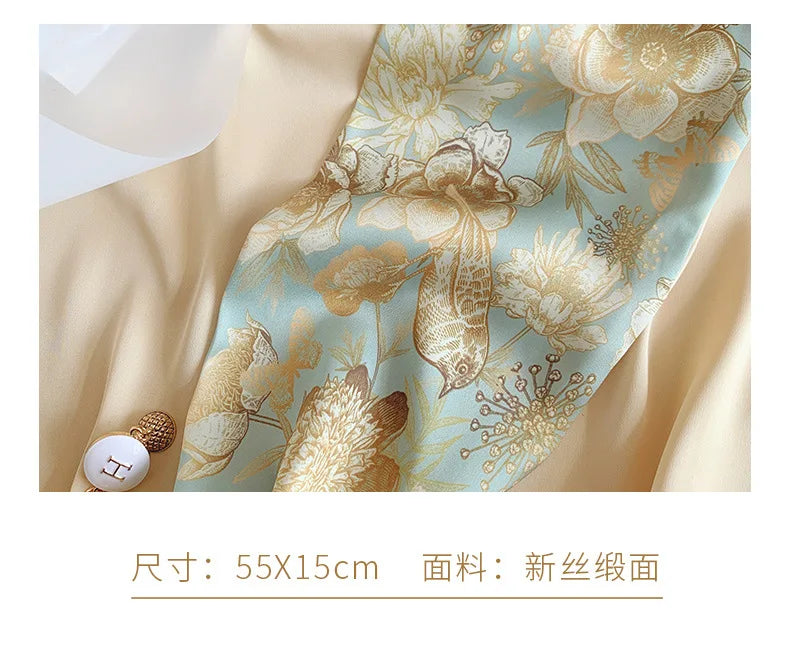 Women's Square Scarf with Magnetic Buckle - Versatile Summer Luxury Scarf/Necklace