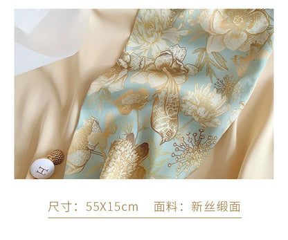 Women's Square Scarf with Magnetic Buckle - Versatile Summer Luxury Scarf/Necklace