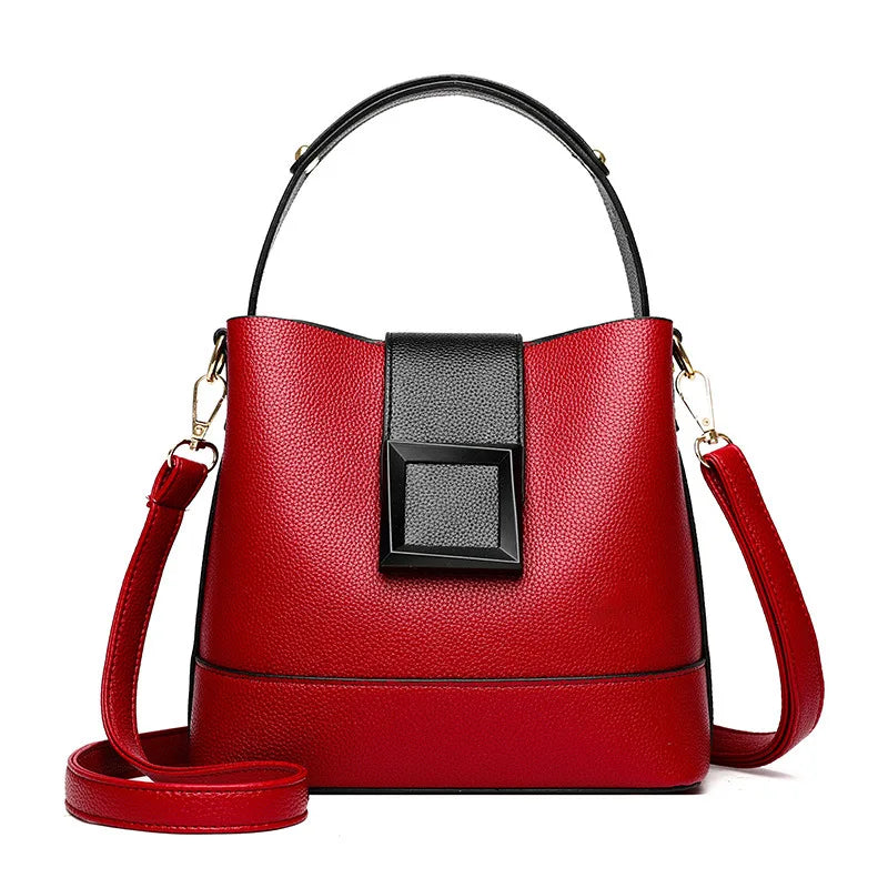Sac Bucket Femme Cuir Souple Élégant - Crossbody Bandoulière Ajustable 2026