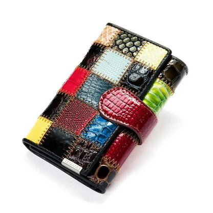 Sac à Main Pochette Femme Cuir - Portefeuille Court Clip Téléphone