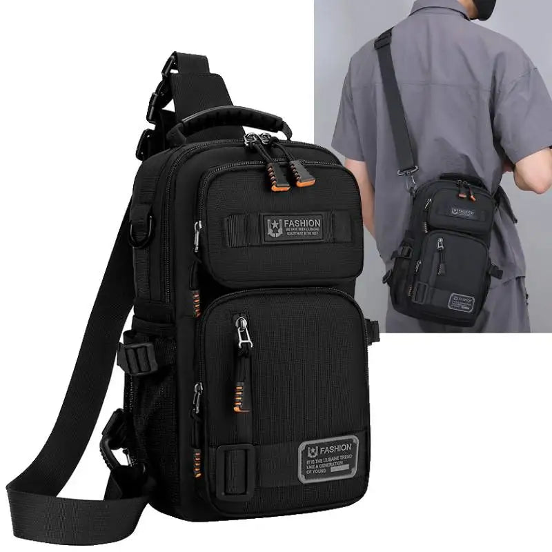 Sac Poitrine Multifonction en Nylon – Sport, Randonnée & Cyclisme