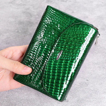 Portefeuille Femme Luxe Clip Cuir - Clutch Soirée Designer Porte-Cartes Crédit