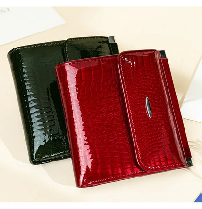 Portefeuille Femme Luxe Clip Cuir - Clutch Soirée Designer Porte-Cartes Crédit