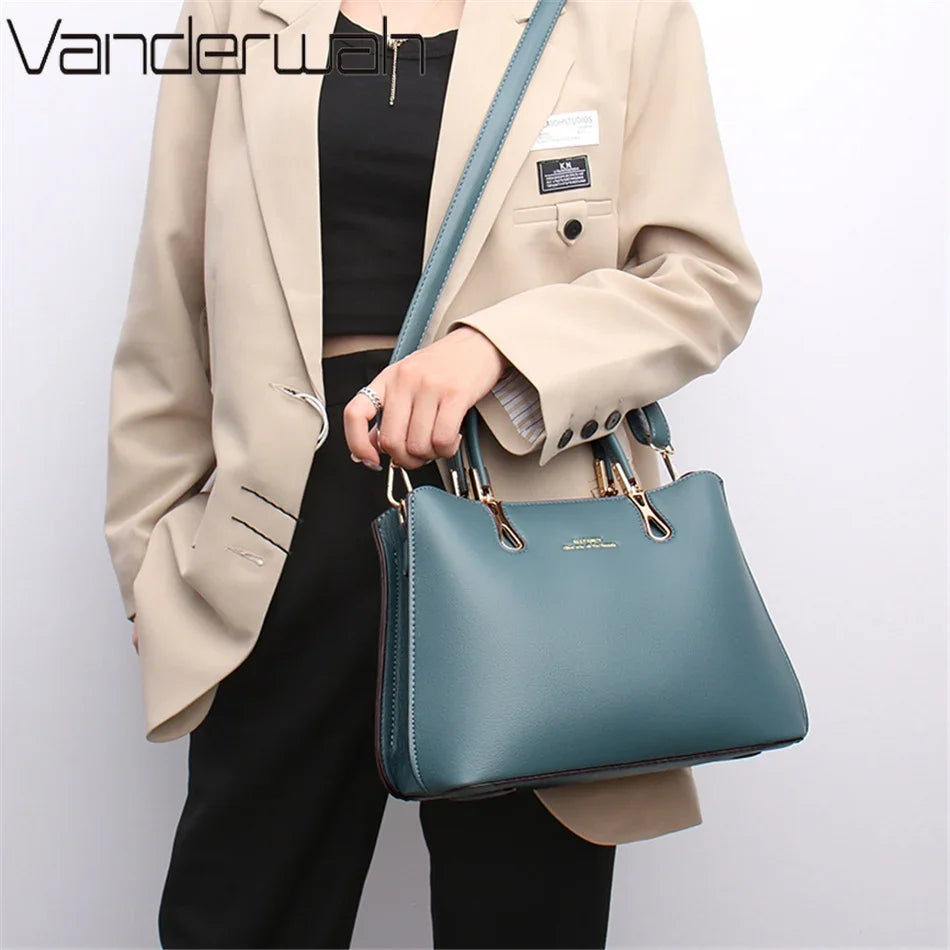 Sac Bandoulière Femme Cuir 3 Compartiments - Crossbody Designer Organisé