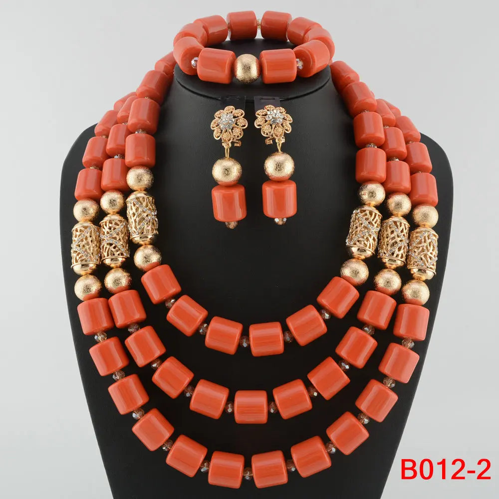 Ensemble Bijoux Perles Cristal Africain – Parure Mariée Luxe