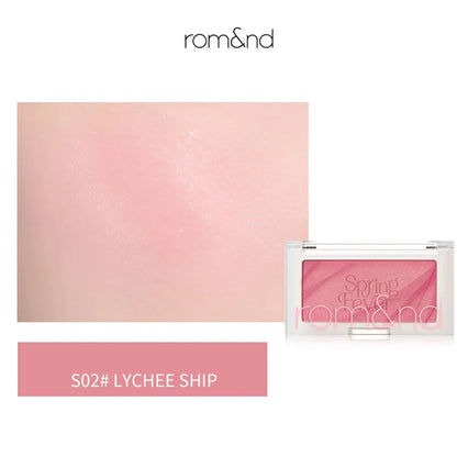 Blush rom&nd Better Than Cheek Peach Chip - Poudre Fine Modulable Sans Retombées Effet Naturel K-Beauty