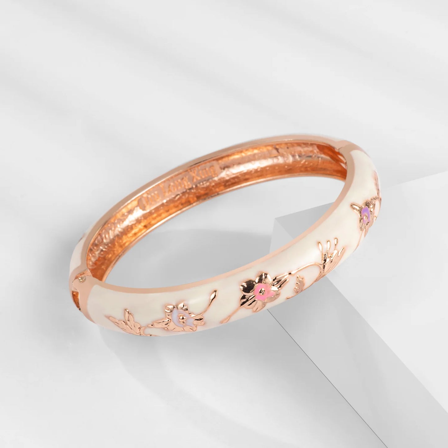 Ensemble 2 Bracelets Joncs Émaillés Cloisonné Style Indien Dubaï – Tendance Femme