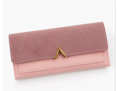 Portefeuille Femme Long Cuir PU Perles - Porte-Monnaie Carte Clutch Mini Fermoir Rouge