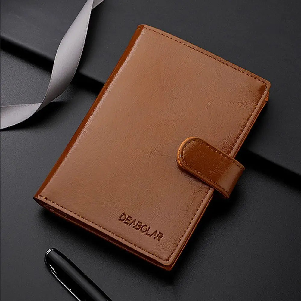 Porte-Passeport Cuir PU Multifonction Grande Capacité - Protège Passeport Porte-Carte Voyage Homme Femme Noir