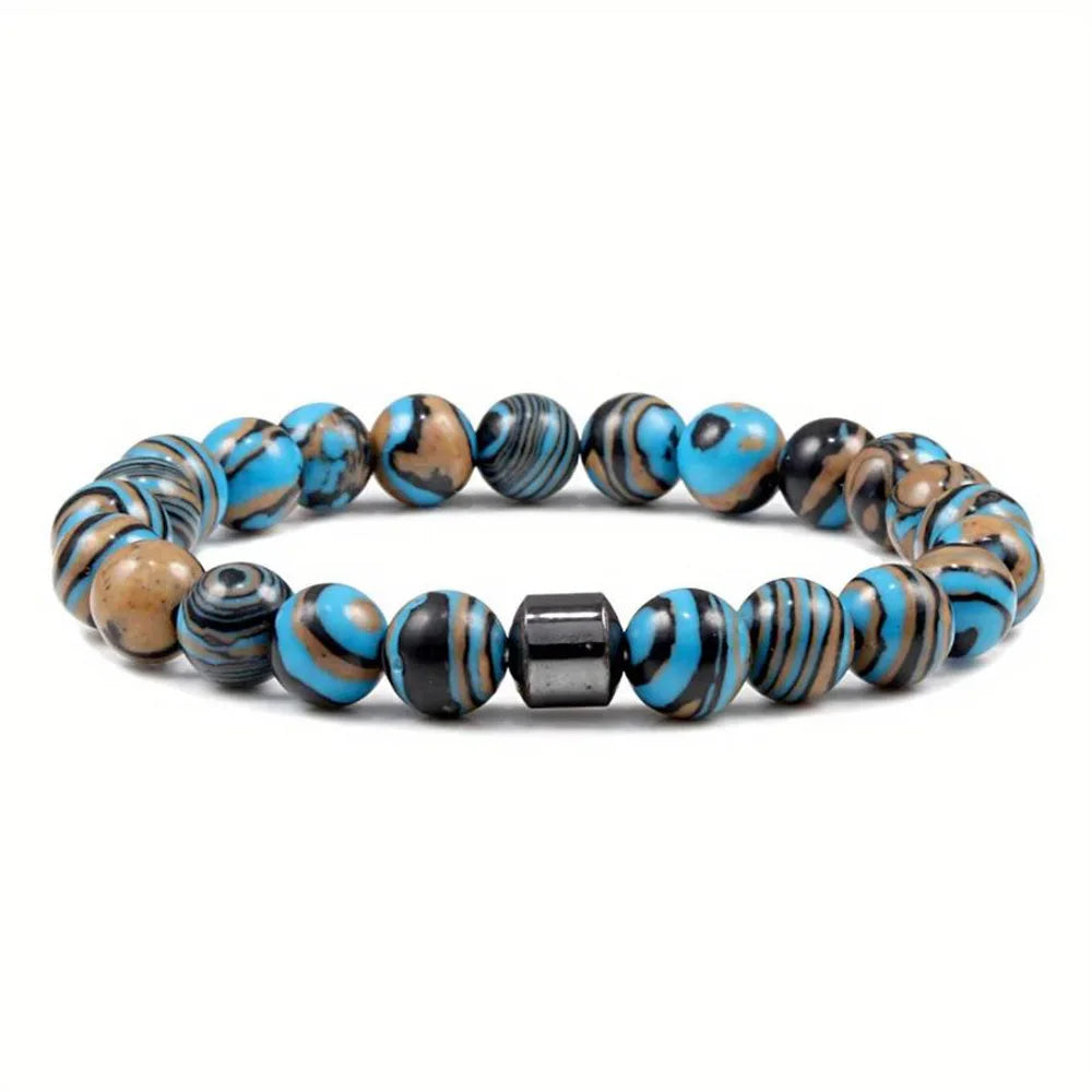 Bracelet Perles de Pierre Naturelle – Énergie & Style Unisexe