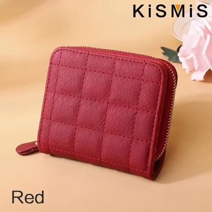Portefeuille Femme Kawaii Rose - Mini Porte-Monnaie Cuir Design Mignon avec Compartiment Pièces