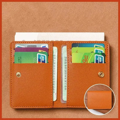 Petit Portefeuille Cuir Ultra-Mince - Porte-Cartes Compact Homme Femme