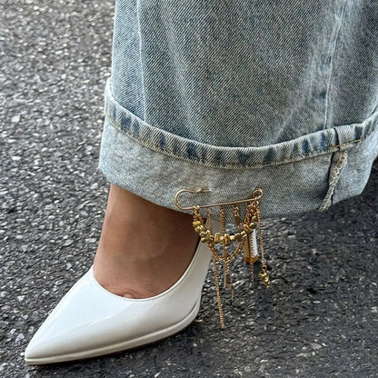 Broche Chaîne Pompons Irréguliers - Accessoire Multifonction Pantalon