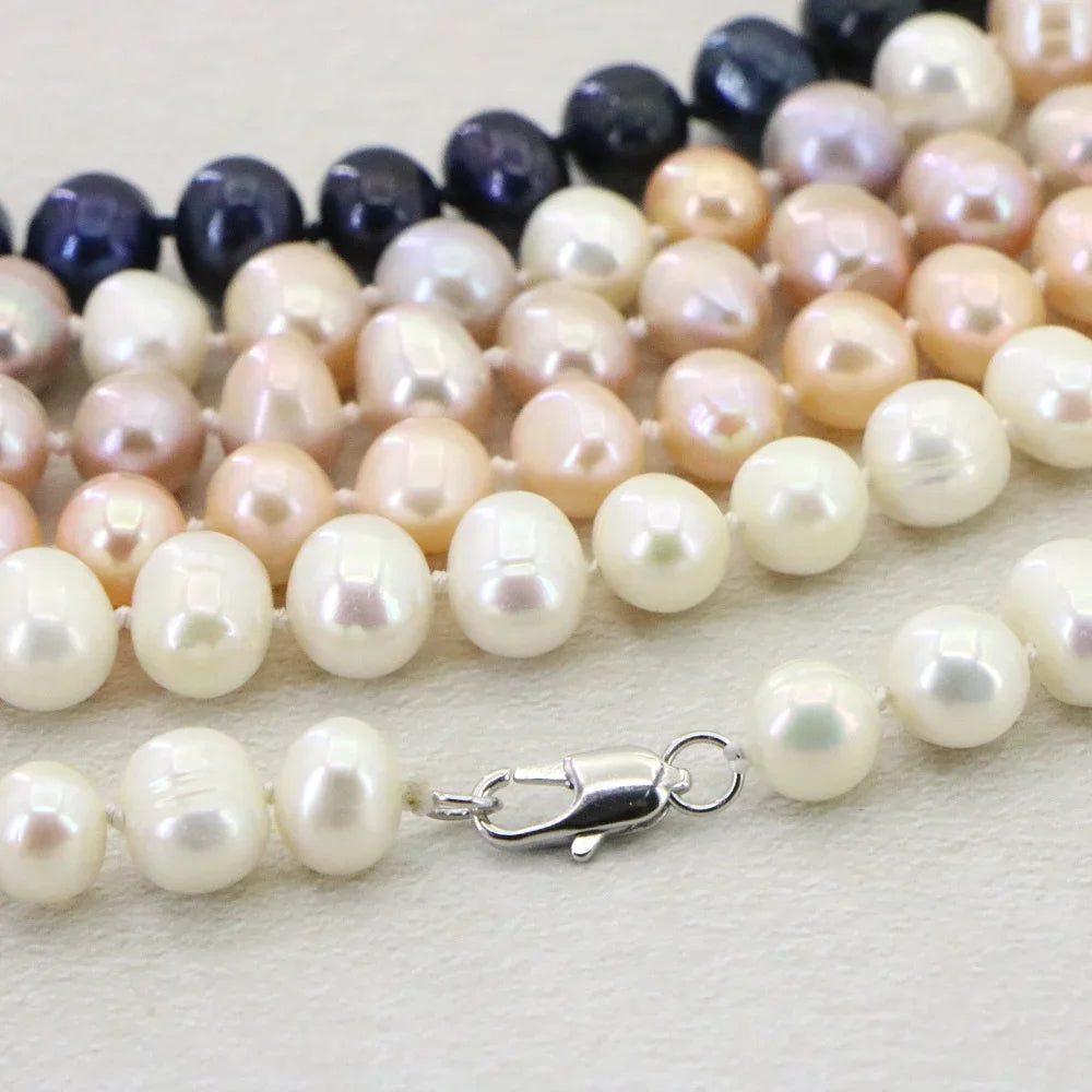 Ensemble Bijoux Perles Naturelles Femme - Collier Boucles Bracelet Mariage