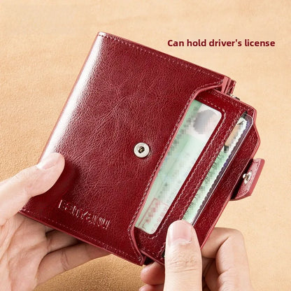 Portefeuille Femme Cuir 2025 Grande Capacité - Sac Crossbody Anti-Vol Clip Monnaie Téléphone