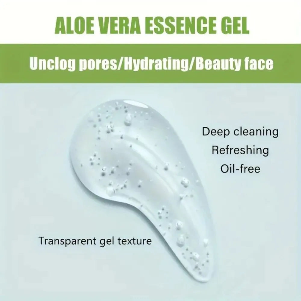 Gel Exfoliant Visage Aloe Vera - Nettoyage Profond Pores Hydratant Éclaircissant Réparateur