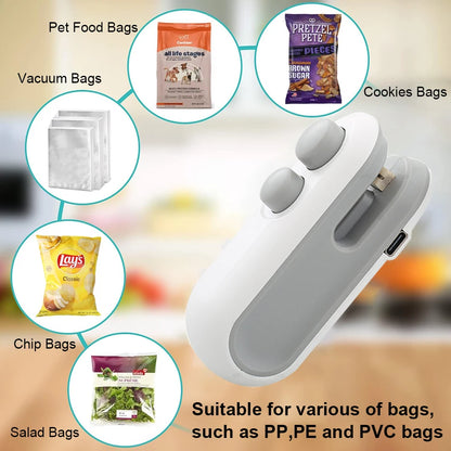 Mini Thermoscelleur Rechargeable pour Sacs Alimentaires – Portable & Magnétique