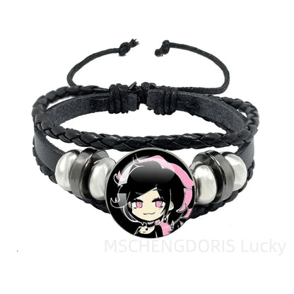 Bracelet Gaming Coffin Andy Leyley – Cuir Multicouche Tressé Noir Unisexe