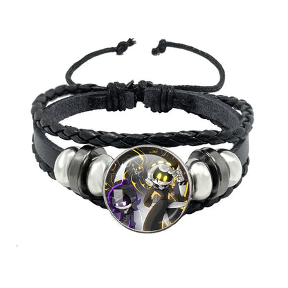 Bracelet Murder Drones Uzi x N – Cabochon Verre Cuir Ajustable Fan Art