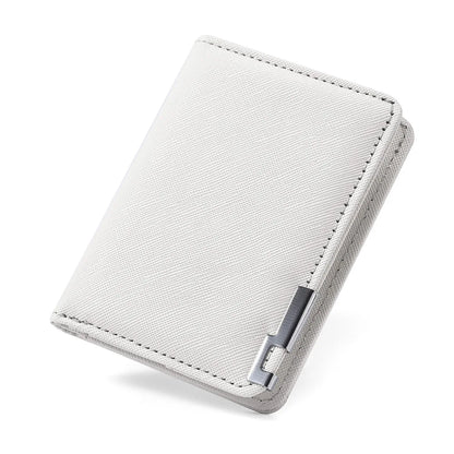 Portefeuille Homme Cuir Synthétique Slim - Porte-Carte Business Minimaliste Multiples Emplacements Géométrique