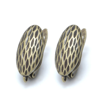 Boucles d'Oreilles Géométriques Bronze Antique - Accessoires DIY Cuivre