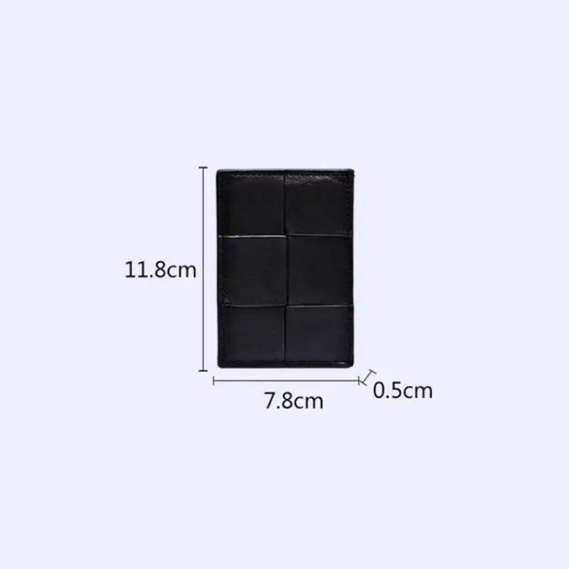 Portefeuille Femme Bifold Cuir Véritable Tissé - Petit Porte-Monnaie Zip Design