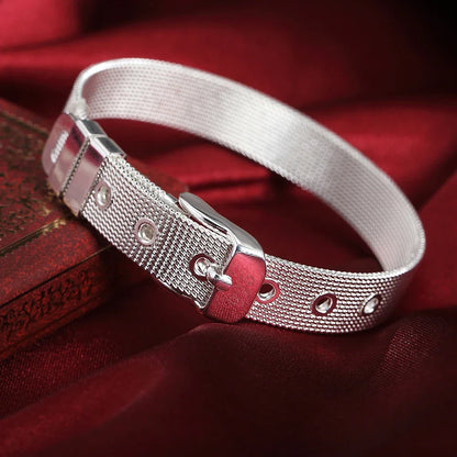 Bracelet Chaîne Argent Sterling 925 — Élégant et Minimaliste, 20 Coloris