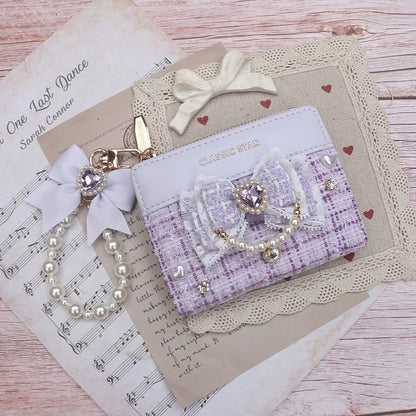 Portefeuille Femme Lolita Mignon Cuir PU - Court Porte-Cartes Monnaie Kawaii Cadeau Fille