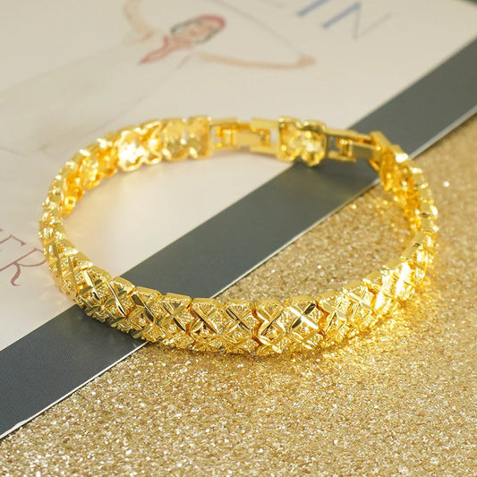 Bracelet Cuivre Plaqué Or 24K – Style Bohème Élégant, Quotidien & Cérémonie