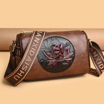 Sac à Main Femme Cuir Souple - Sac Bandoulière Crossbody Imprimé Fashion 2024