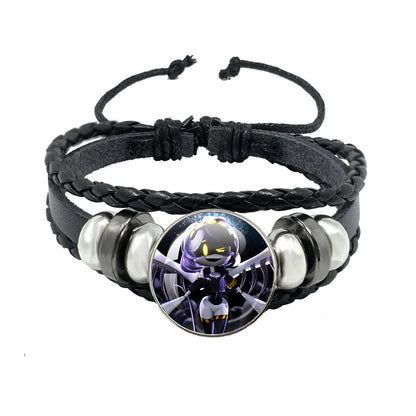 Bracelet Murder Drones Uzi x N – Cabochon Verre Cuir Ajustable Fan Art