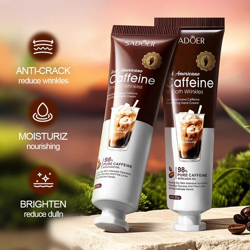 Set Crèmes Mains Café Américain Glacé - Hydratation Profonde Protection Automne Hiver Nourrissante