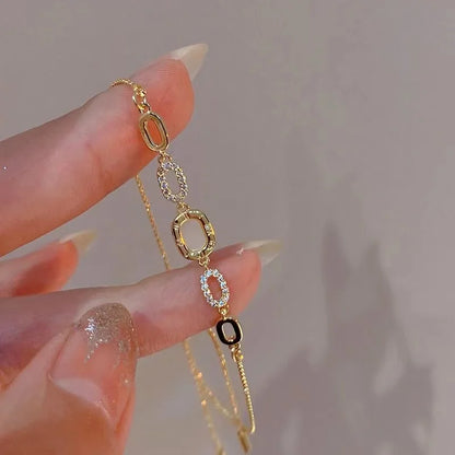 Bracelet "Mama" Cristaux Zircon – Chaîne Ajustable Fête des Mères