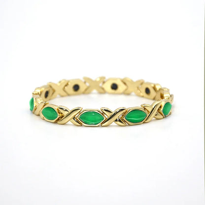 Bracelet Opale Magnétique Plaqué Or 18K – Énergie & Charme Femme