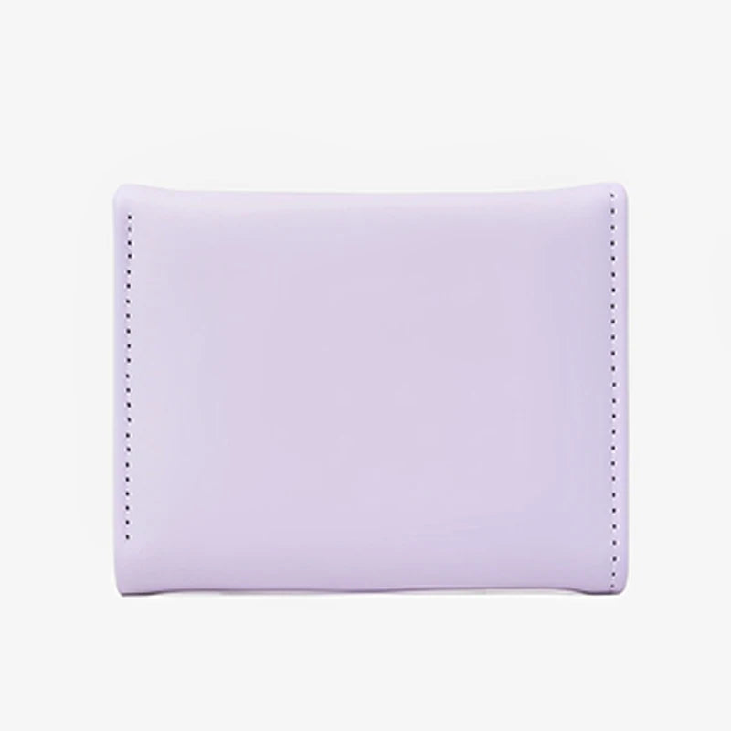 Portefeuille Femme Tri-Fold Cuir PU Bouton Fantaisie - Porte-Cartes Court Porte-Monnaie