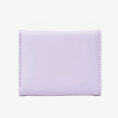 Portefeuille Femme Tri-Fold Cuir PU Bouton Fantaisie - Porte-Cartes Court Porte-Monnaie