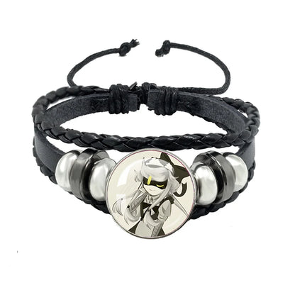 Bracelet Murder Drones Uzi x N – Cabochon Verre Cuir Ajustable Fan Art