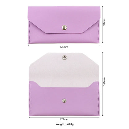 Portefeuille Femme Enveloppe Cuir PU - Porte-Cartes Classique Élégant avec Fermoir