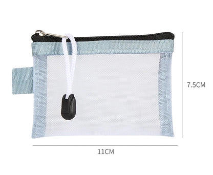 Porte-Monnaie Filet Transparent Zippé – Pochette Carte & Clés