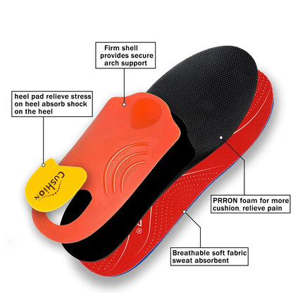 Semelles Orthopédiques Sport Fasciite Plantaire - Insoles Voûte Plantaire Homme Femme