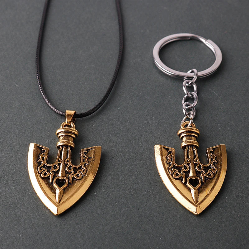 Collier Pendentif JoJo's Bizarre Adventure Flèche Kujo Jotaro – Chaîne Métal Anime Unisexe