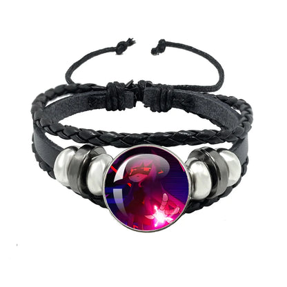 Bracelet Murder Drones Uzi x N – Cabochon Verre Cuir Ajustable Fan Art
