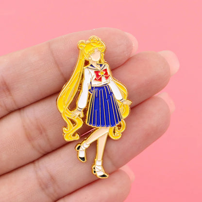 Pin's Émaillé Cartoon Anime Kawaii – Broche Badge Métal Femme Fille