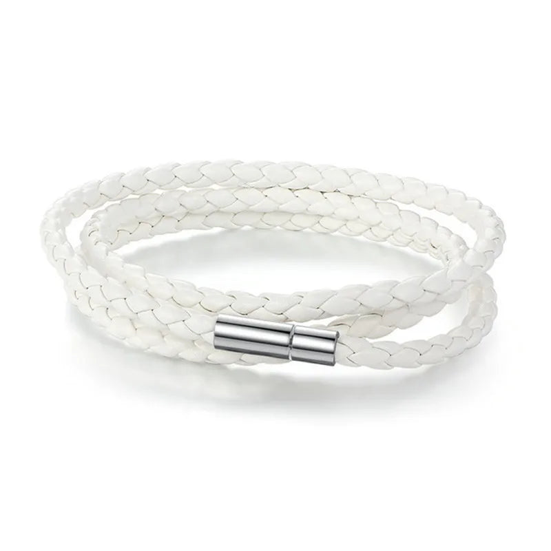 Bracelet Tressé Multicouche — Style Vintage Unisexe, 6 Coloris