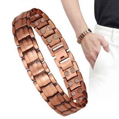 Bracelet Alliage Cuivre Magnétique Homme – Léger Polyvalent Sport & Quotidien