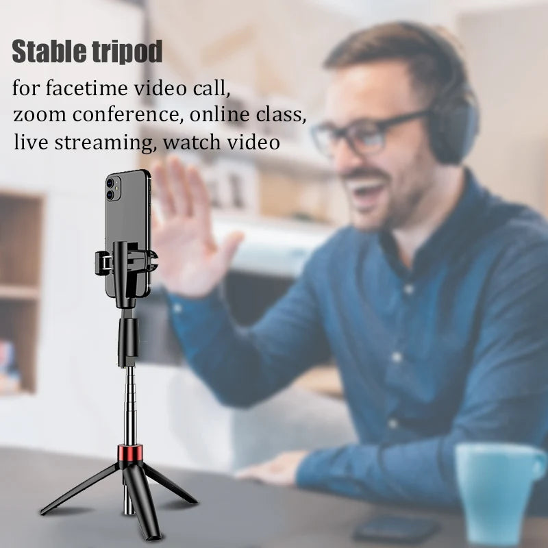 Perche à Selfie 3-en-1 BFOLLOW Trépied Bluetooth - Support Téléphone Sans Fil Vlog