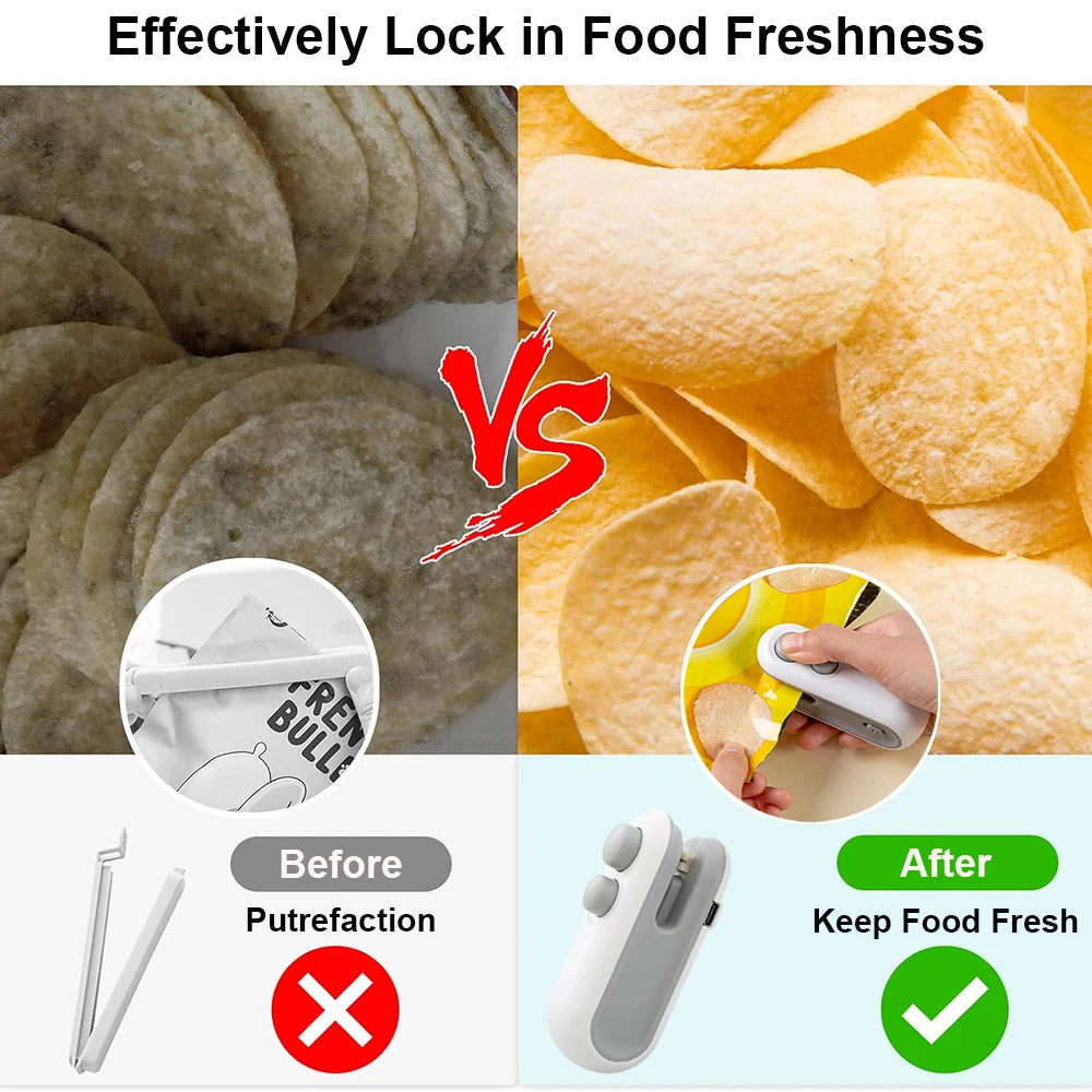 Mini Thermoscelleur Rechargeable pour Sacs Alimentaires – Portable & Magnétique