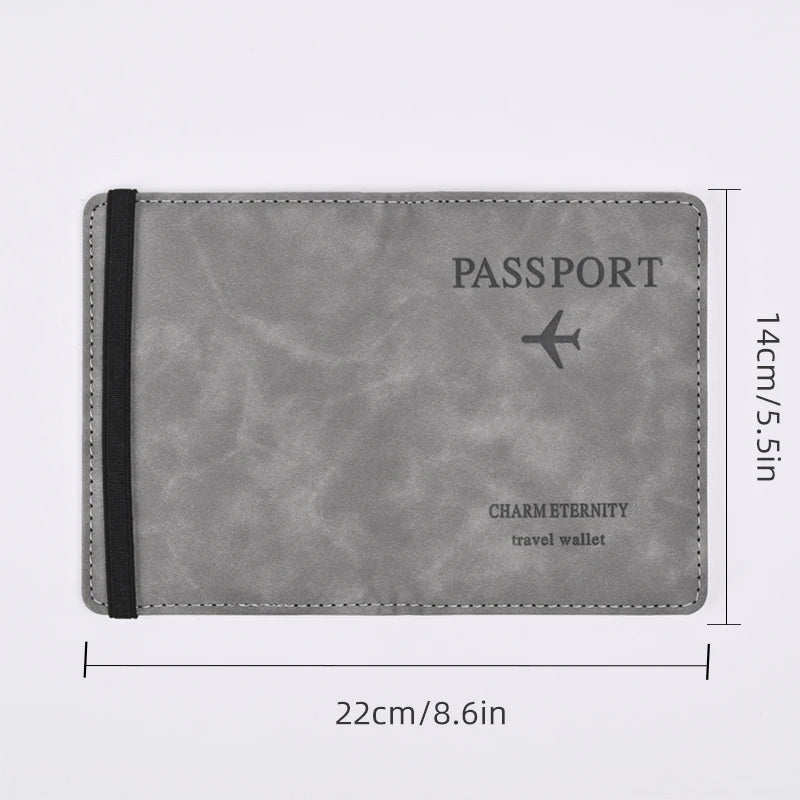 Portefeuille Homme Cuir PU Passeport Voyage - Porte-Cartes Business Accessoires Voyage