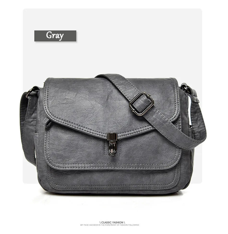 Sac à Bandoulière Femme Vintage Cuir Souple - Petit Sac Crossbody Designer Luxe